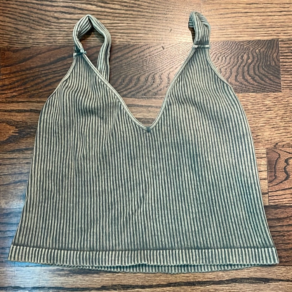 Free People Cropped Ribbed Cami